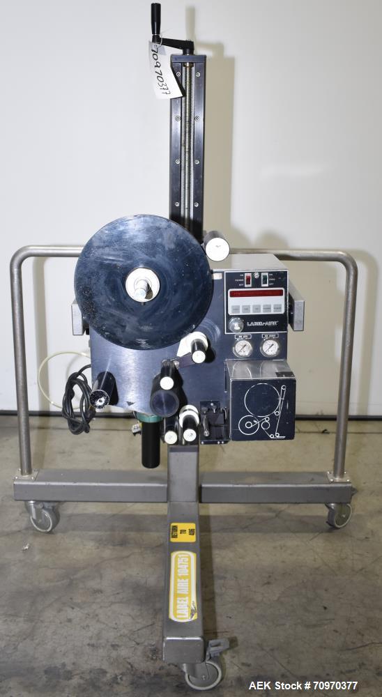 Used Label-Aire 2111M Pressure Sensitive Spot Blow On Labeler